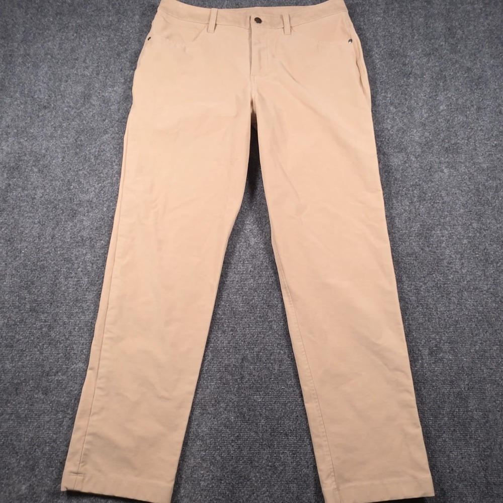 Lululemon ABC Trouser Pants Mens 32x29 Beige Stretch Warpstreme Classic Fit